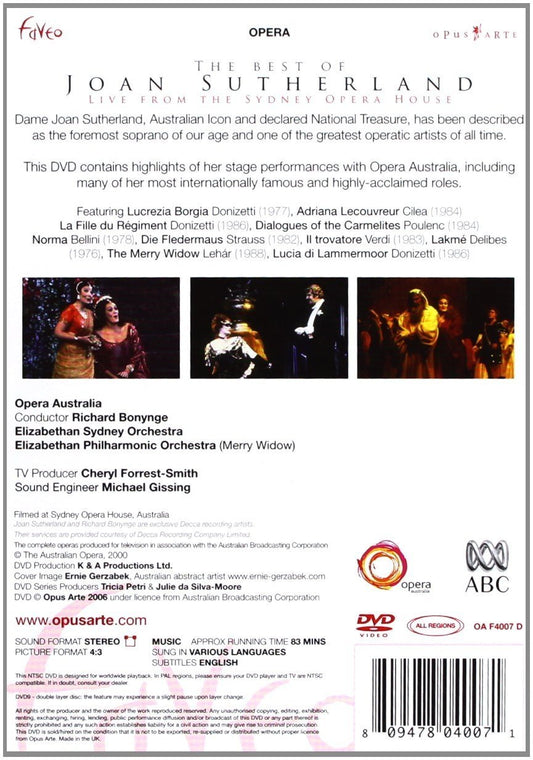 The Best of Joan Sutherland - Live from the Sydney Opera House (DVD)