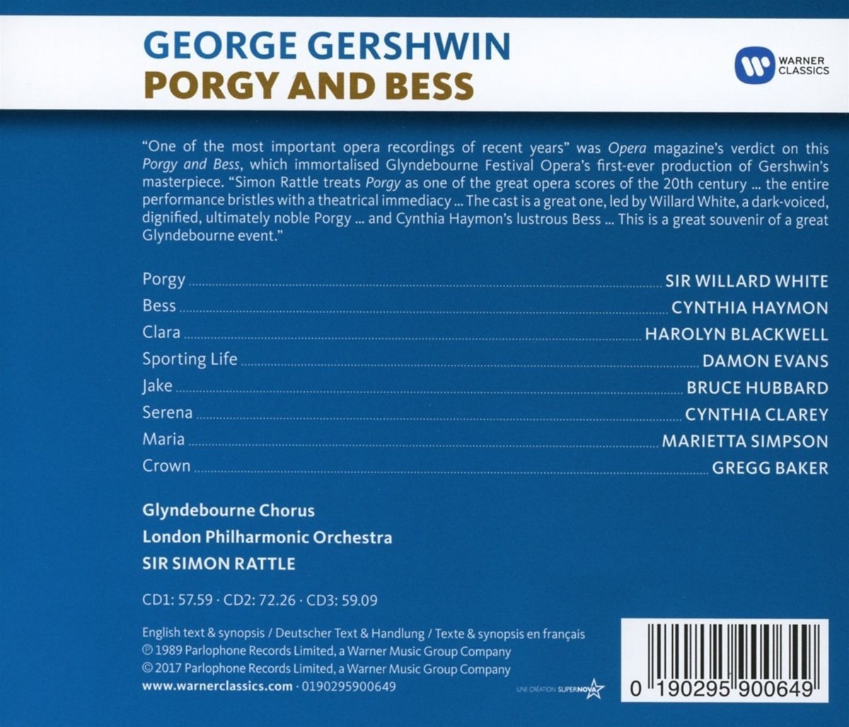Gershwin: Porgy and Bess - Rattle (3 CDs)