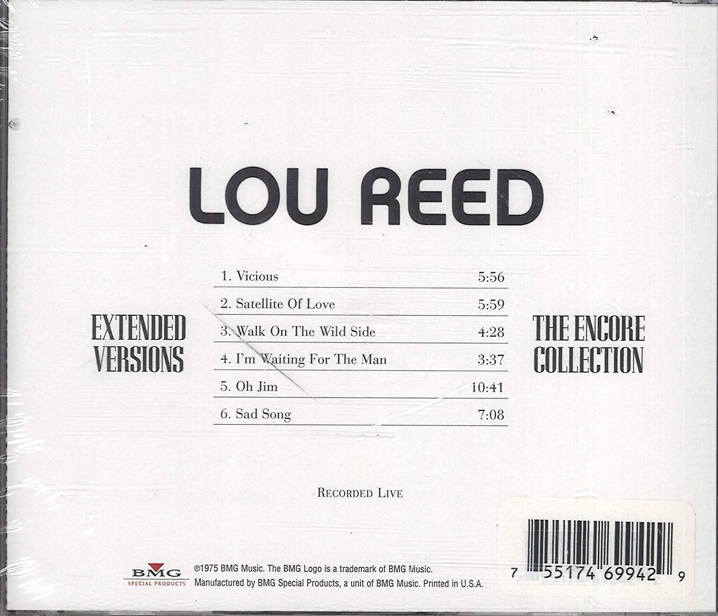 LOU REED: Extended Versions