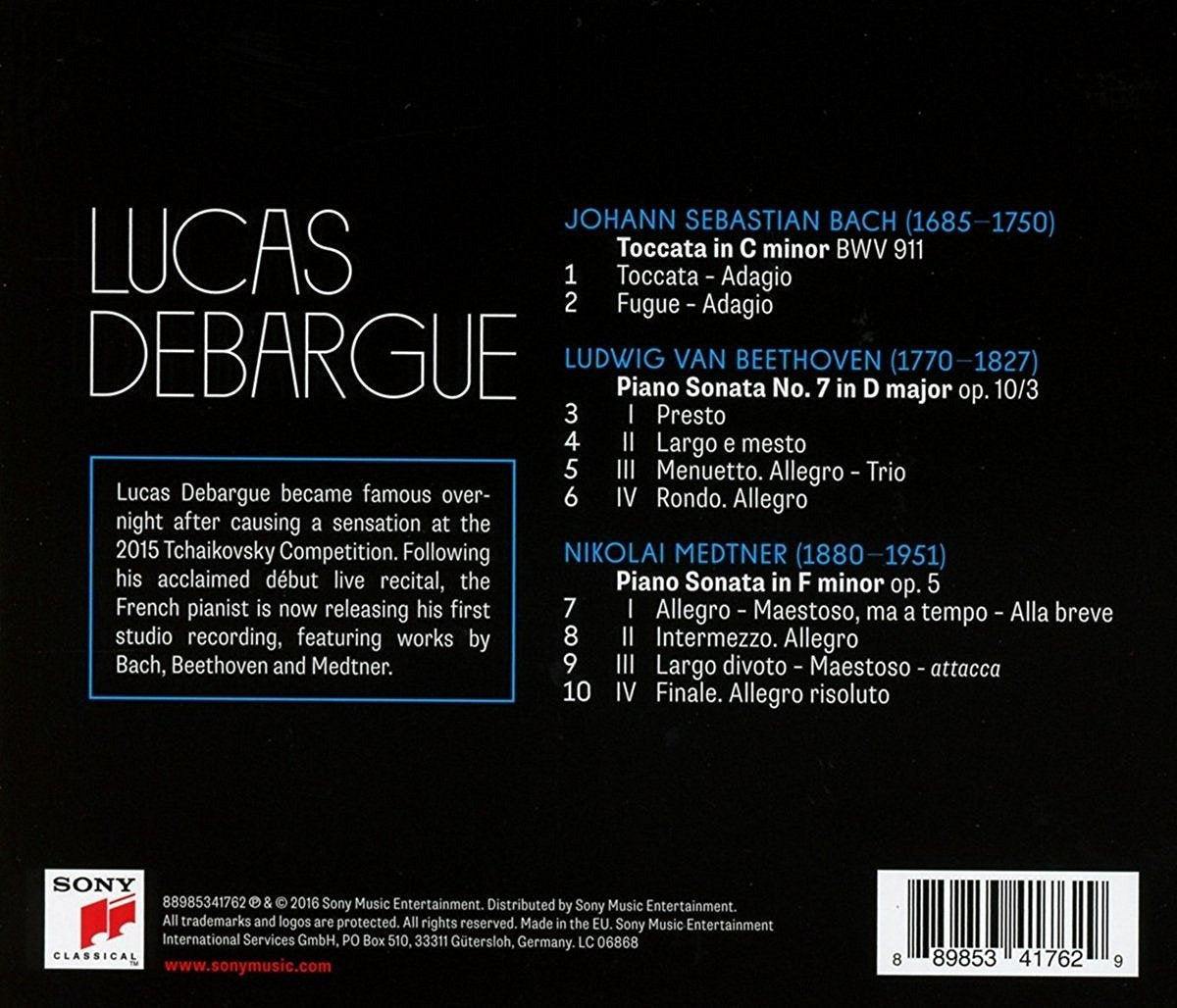 BACH, BEETHOVEN, MEDTNER - LUCAS DEBARGUE