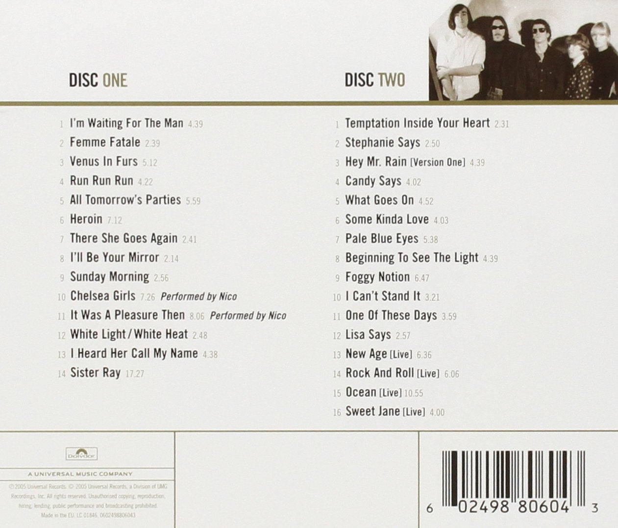 VELVET UNDERGROUND: Gold - Definitive Collection (2 CDs)