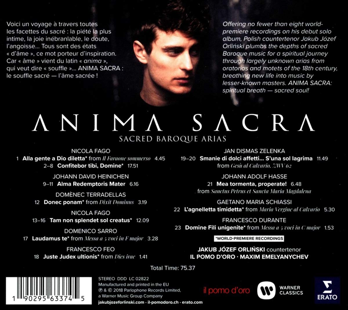 Jakub Józef Orlinski: Anima Sacra (Sacred Baroque Arias)
