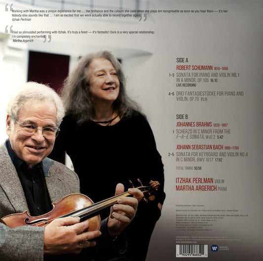 BACH & SCHUMANN - MARTHA ARGERICH & ITZHAK PERLMAN (LP)