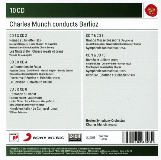 Charles Munch Conducts Berlioz -10 CDS (Sony Classical Masters)