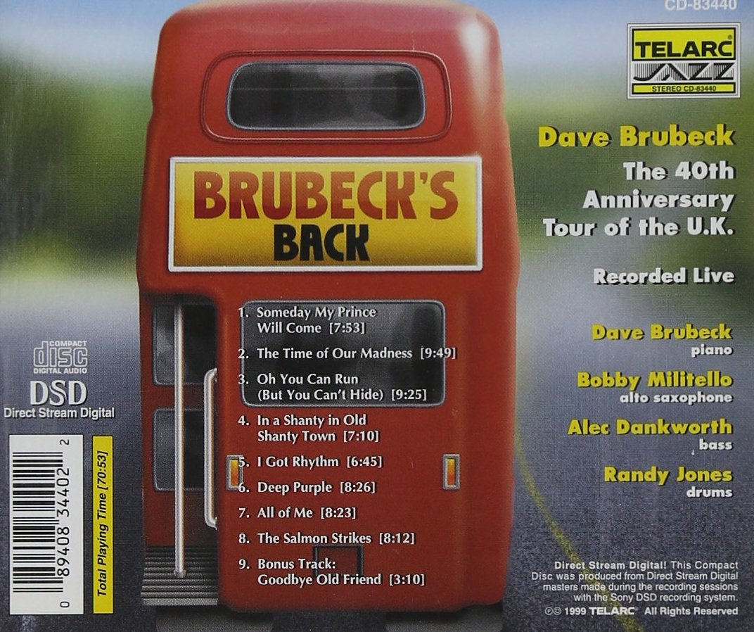 DAVE BRUBECK: THE 40TH ANNIVERSARY TOUR OF THE U.K. (HYBRID SACD)