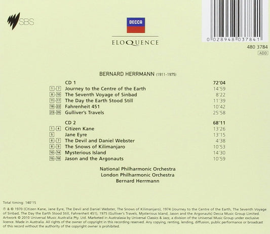 BERNARD HERRMANN: FILM CLASSICS (2 CDs)
