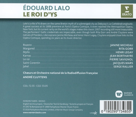 Lalo: Le Roi D'ys - Andre Cluytens (2 CDs)