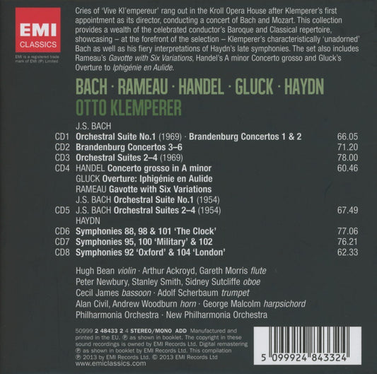 Bach, Rameau, Handel, Gluck, Haydn - OTTO KLEMPERER EDITION (8 CDs)