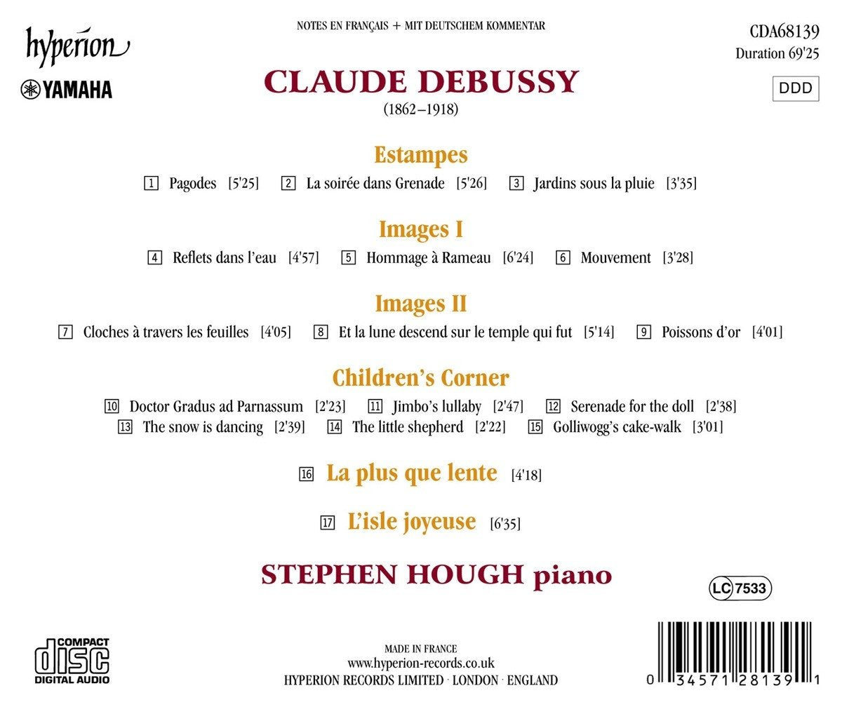 Debussy: Piano Music - Stephen Hough