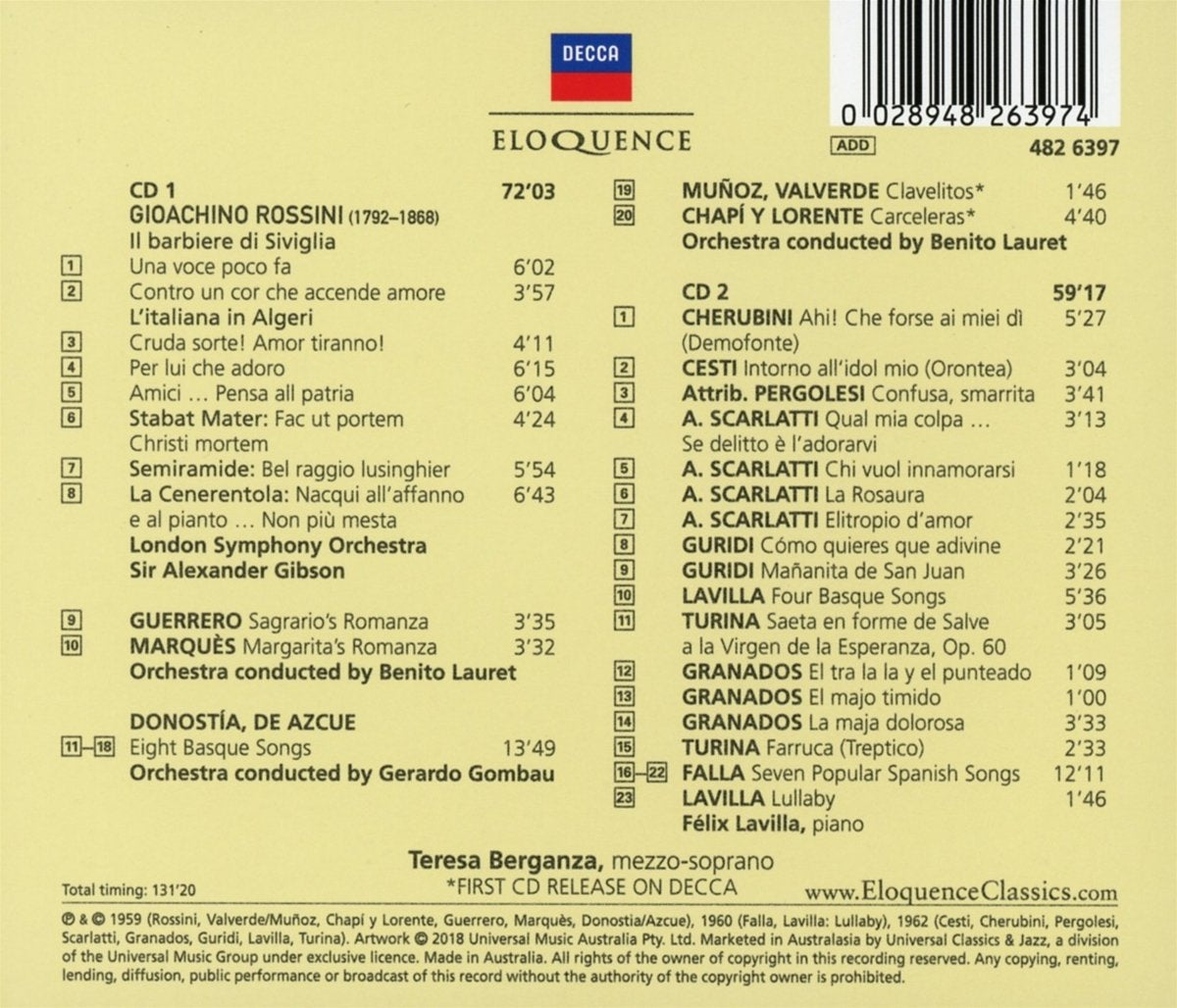 BRAVA BERGANZA! (2 CDS)