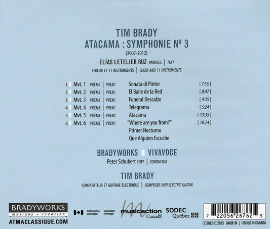 Atacama: Symphony No.3 - Bradyworks; Vivavoce