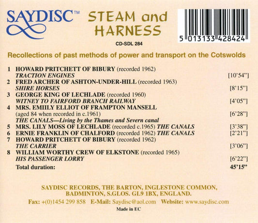 Steam and Harness: Recollections of past methods of Power & Transport on the Cotswolds