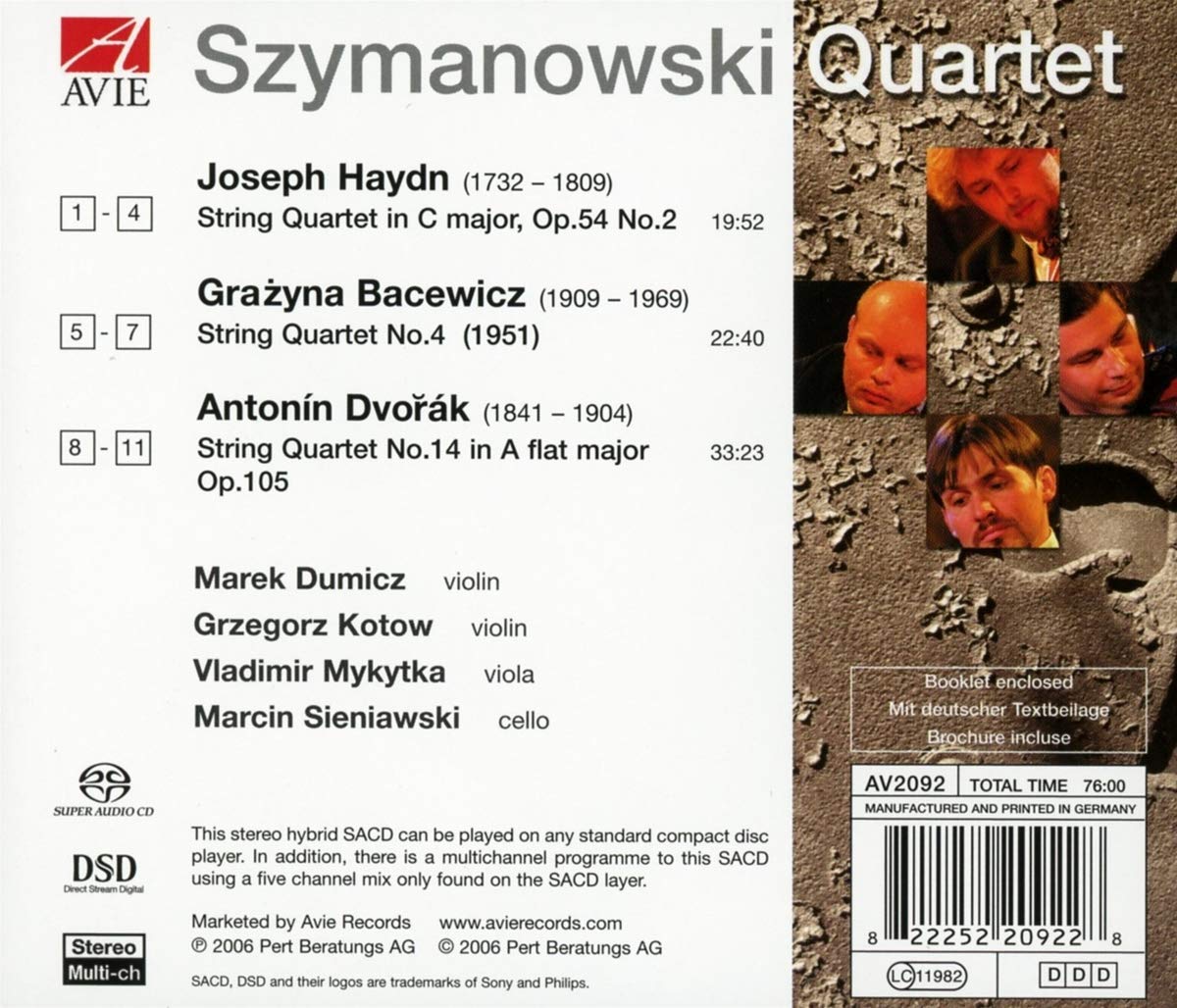 Bacewicz, Haydn, Dvorak: String Quartets - Szymanovski String Quartet (HYBRID SACD)