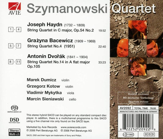 Bacewicz, Haydn, Dvorak: String Quartets - Szymanovski String Quartet (HYBRID SACD)
