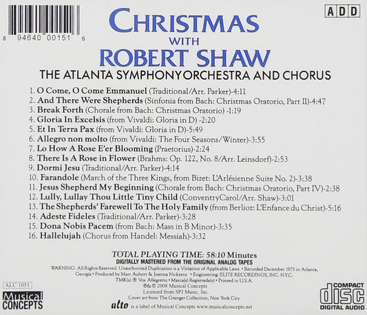 CHRISTMAS WITH ROBERT SHAW - ATLANTA SYMPHONY ORCHESTRA AND CHORUS