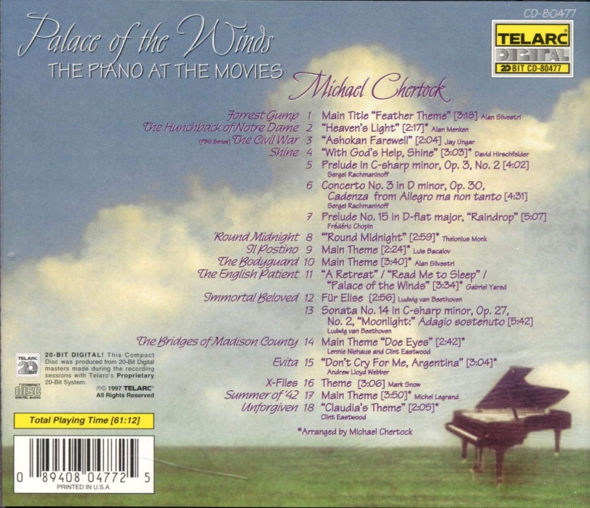 PALACE OF THE WINDS: THE PIANO AT THE MOVIES - Michael Chertock