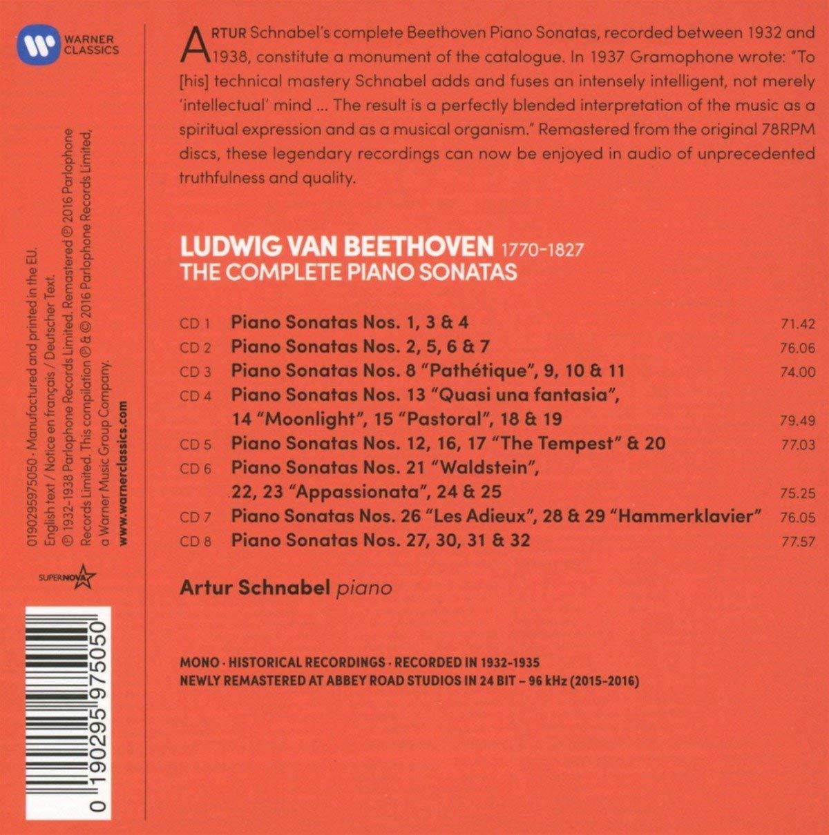 Beethoven: The Complete Piano Sonatas - Schnabel (8 CDs)