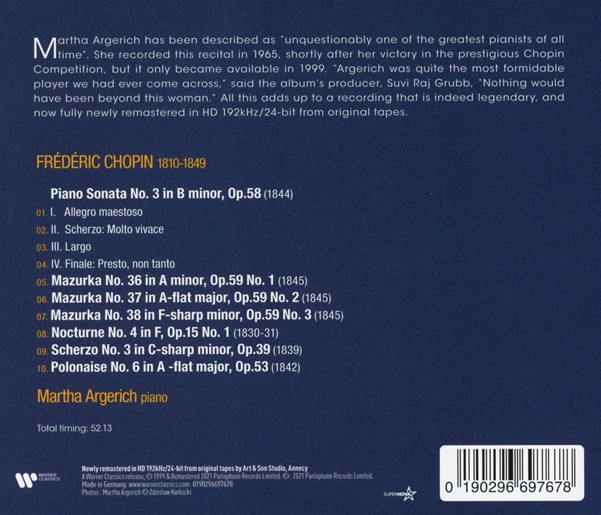 CHOPIN: The Legendary 1959 Recording - Martha Argerich