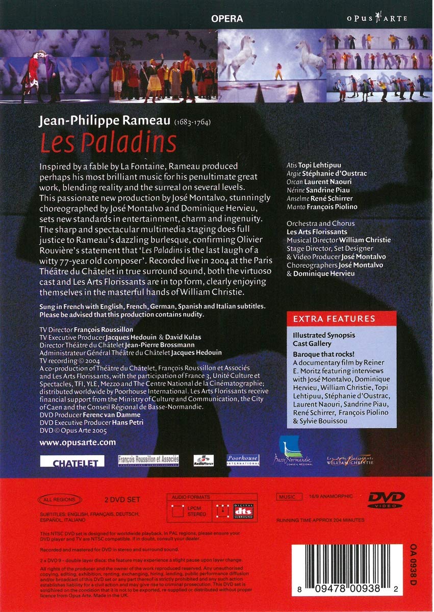 RAMEAU: Les Paladins - Les Arts Florissants, William Christie (2 DVDs)
