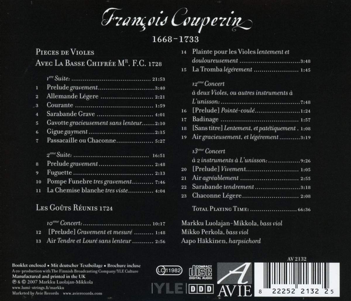 Couperin: Pieces de Violes - Markku Luolajan-Mikkola, Aapo Häkkinen