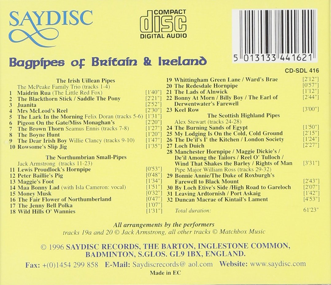 Bagpipes of Britain & Ireland