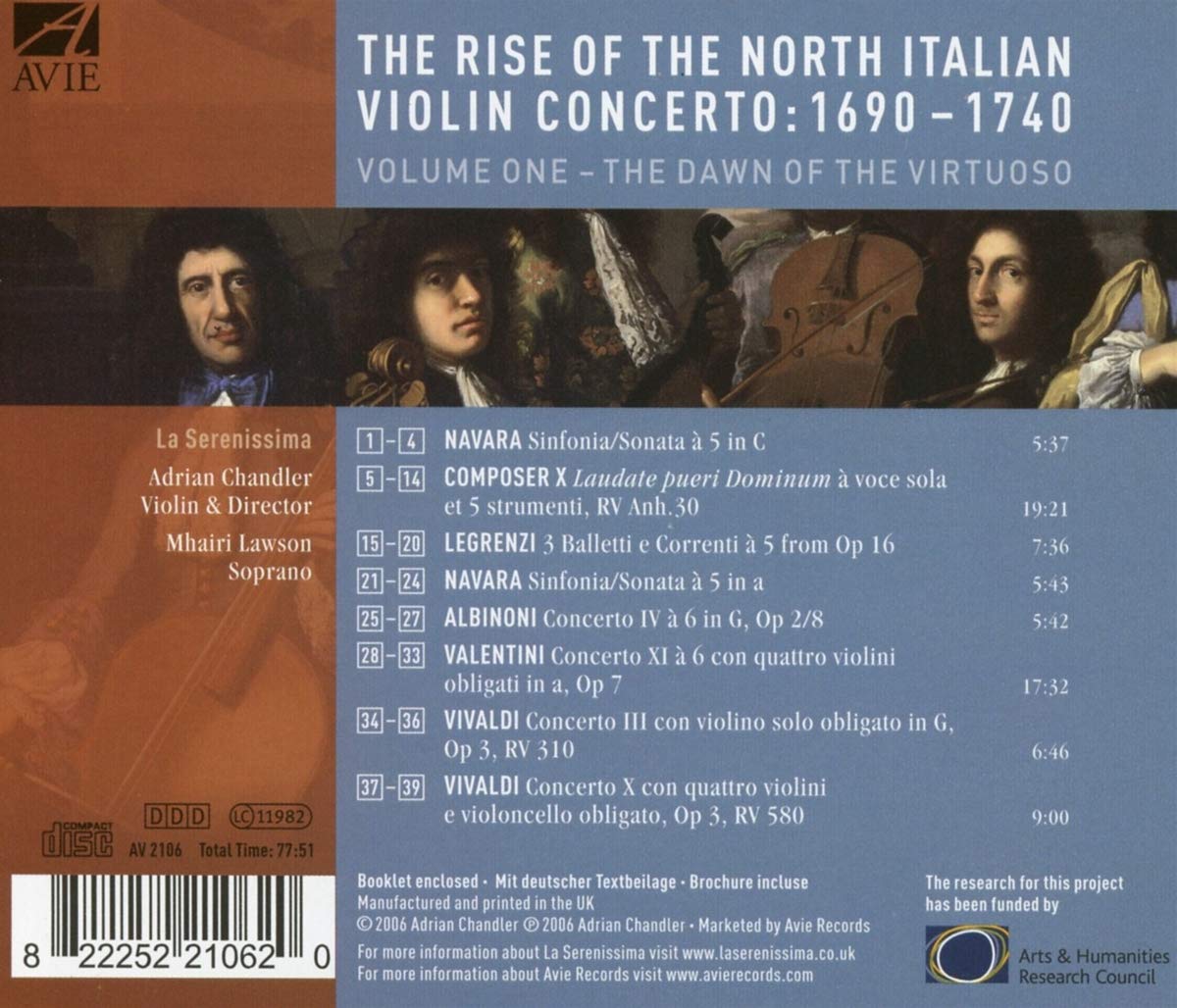 The Rise of the North Italian Violin Concerto, Volume 1: The Dawn of the Virtuoso - La Serenissima