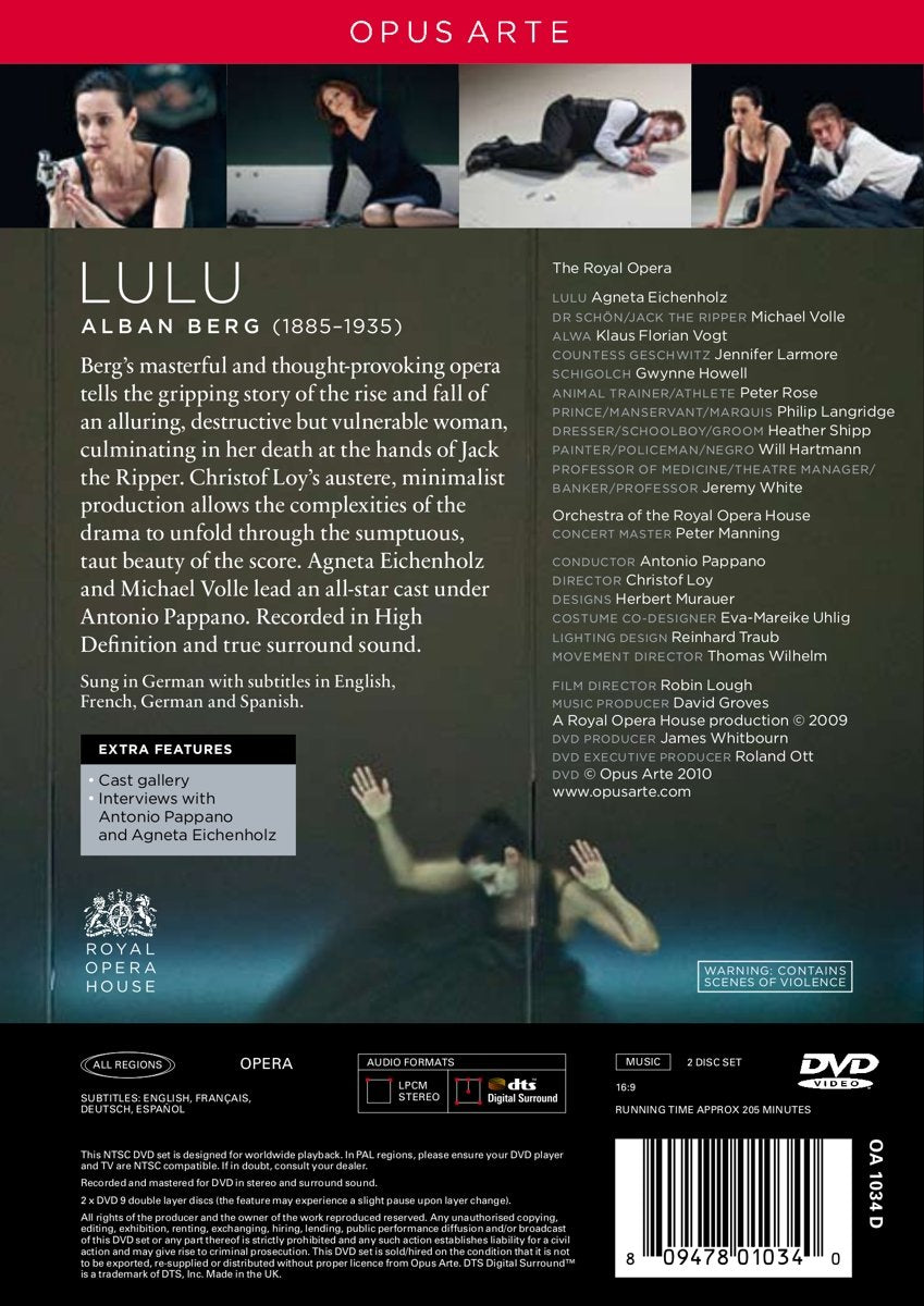 BERG: Lulu - Pappano, Royal Opera House Covent Garden (2 DVDs)