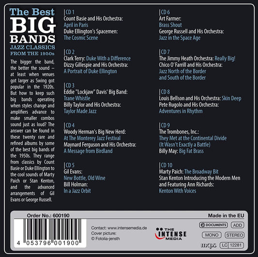 THE BEST BIG BAND JAZZ - CLASSICS FROM THE 1950S (10 CDS)