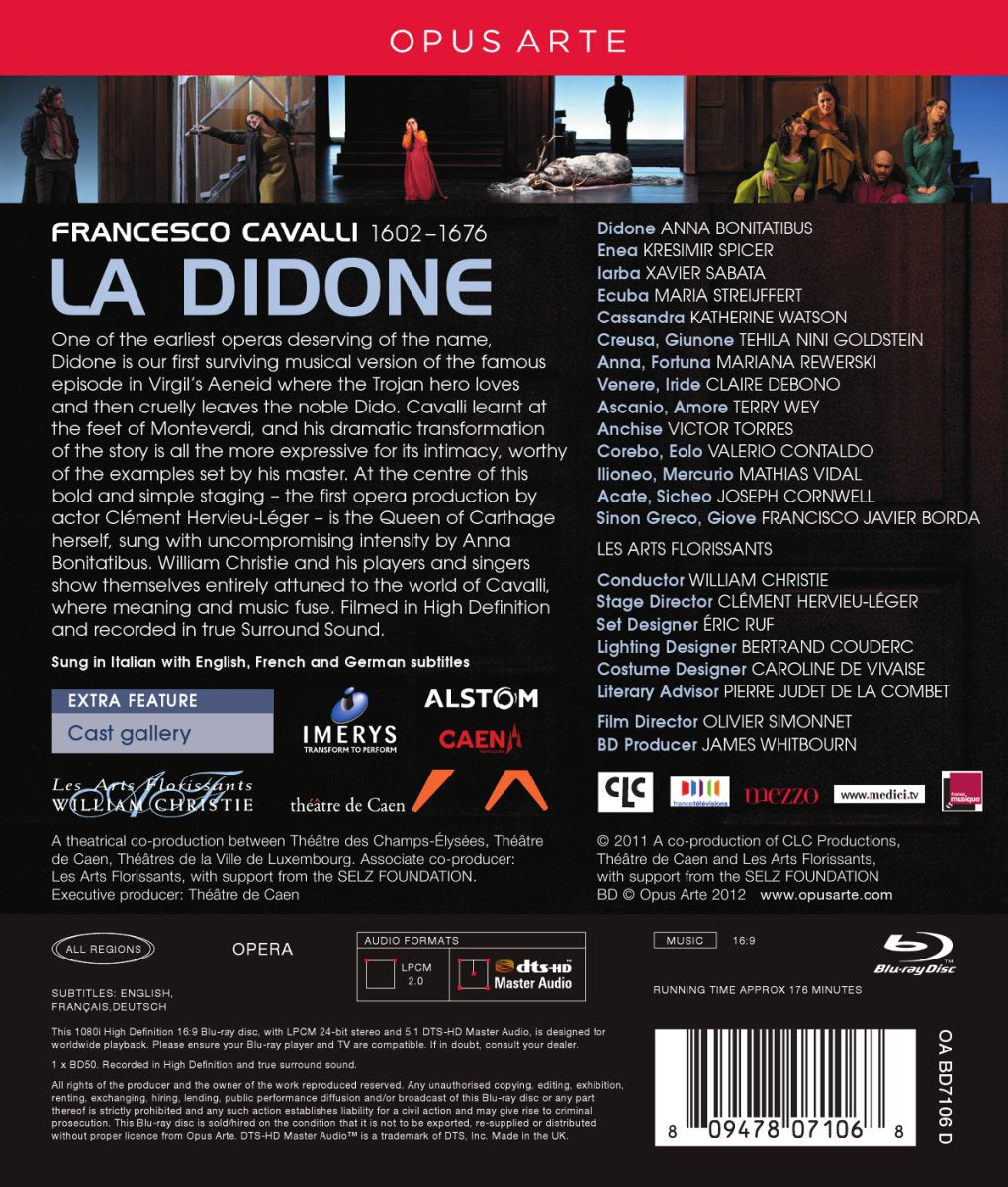 CAVALLI: La Didone - Les Arts Florissants, William Christie (BluRay)