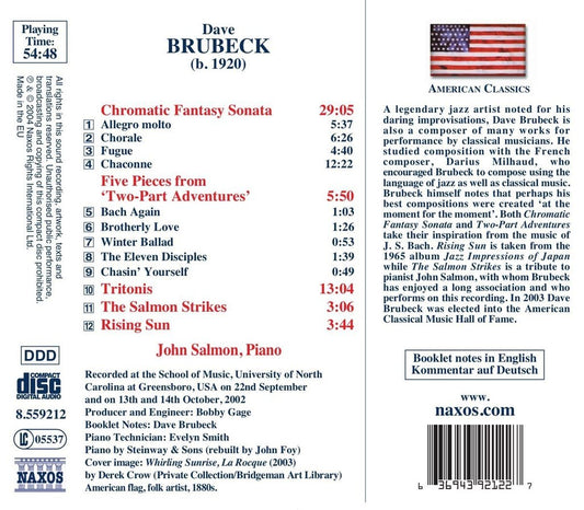 BRUBECK: JOHN SALMON PLAYS DAVE BRUBECK