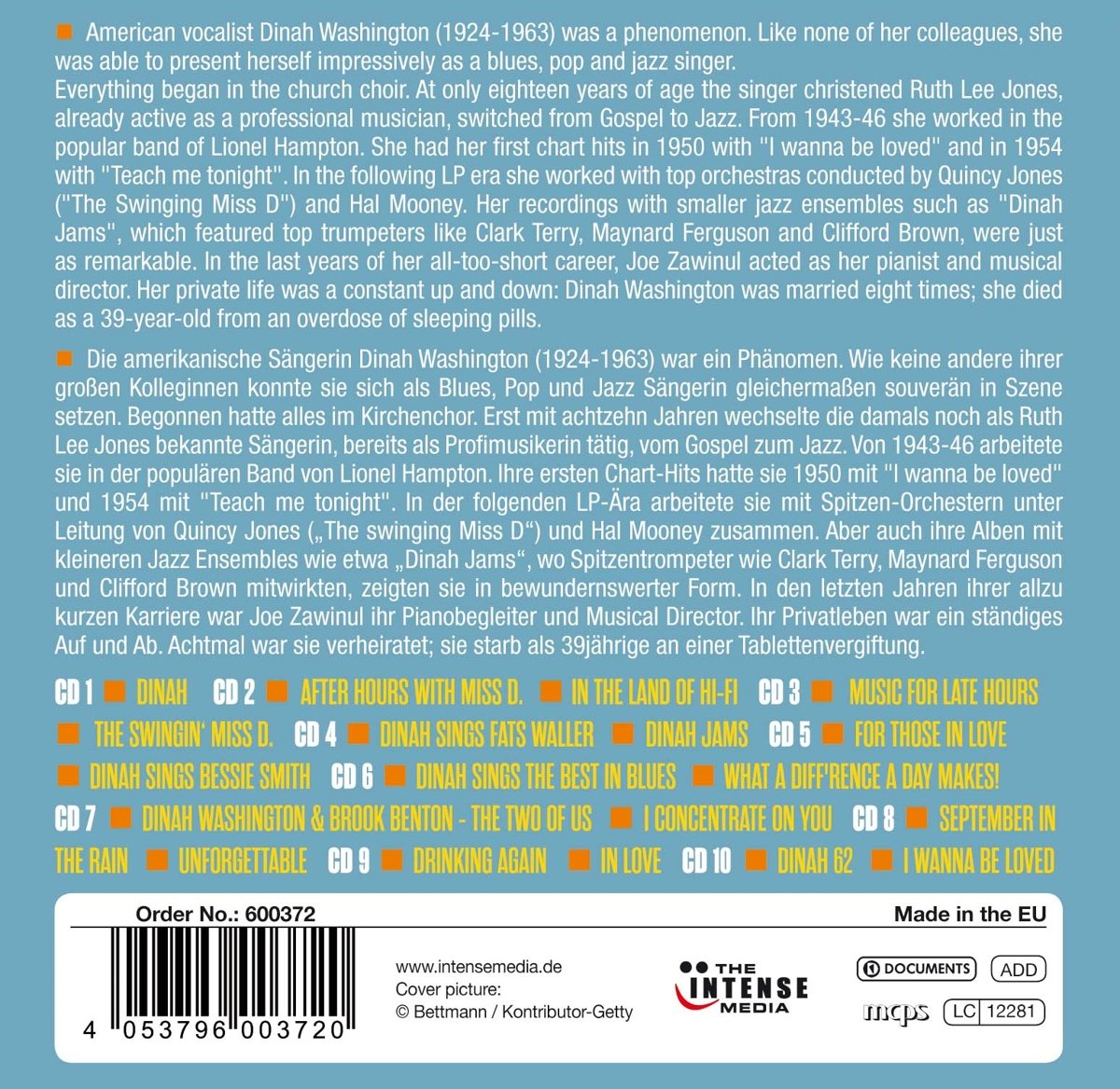 Dinah Washington: Milestones of a Legend (10 CDs)