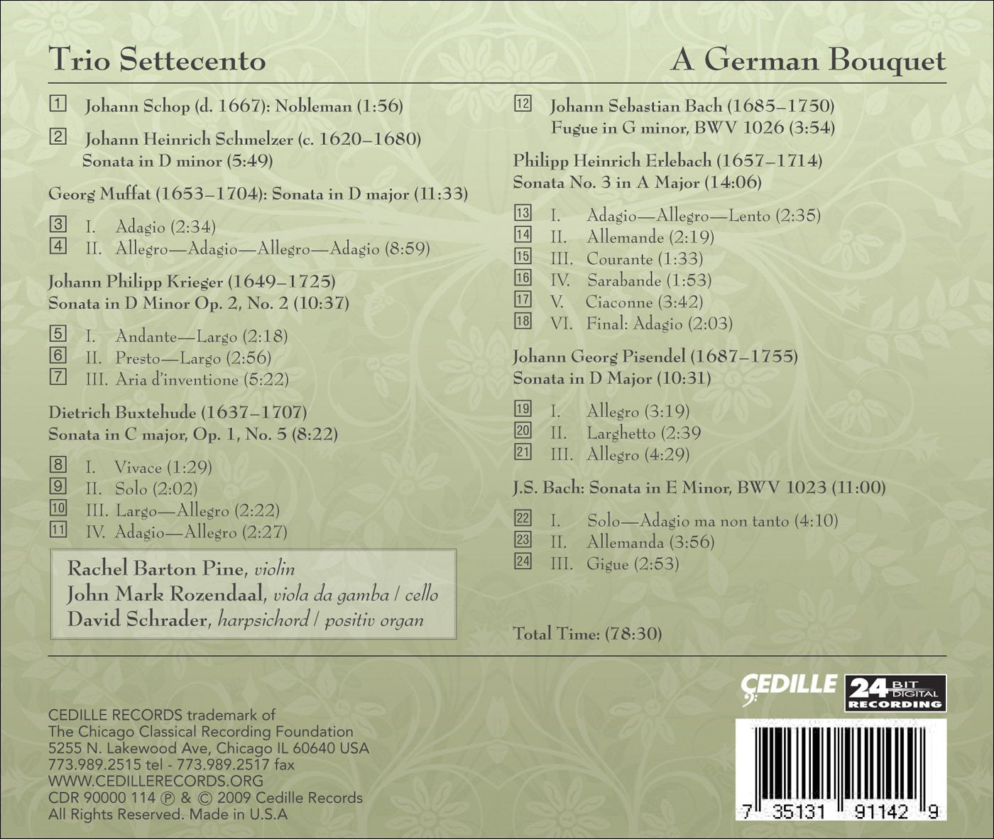 A GERMAN BOUQUET - TRIO SETTECENTO
