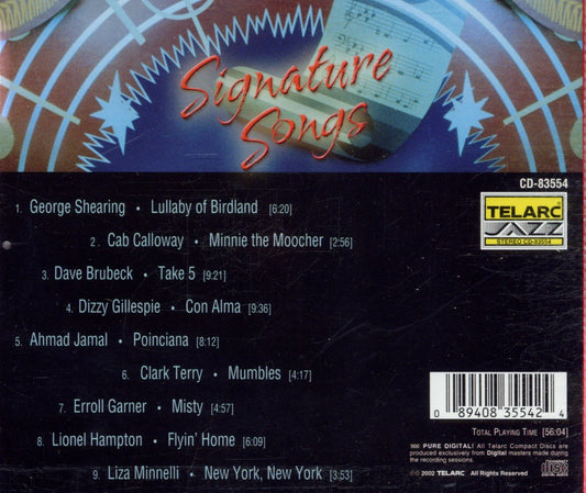 SIGNATURE SONGS - Shearing, Calloway, Brubeck, Jamal, Gillespie, Garner and More