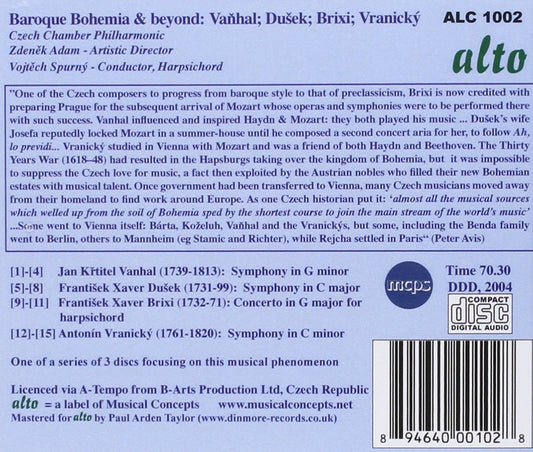 BAROQUE BOHEMIA & BEYOND, VOLUME 2 - CZECH PHILHARMONIC ORCHESTRA
