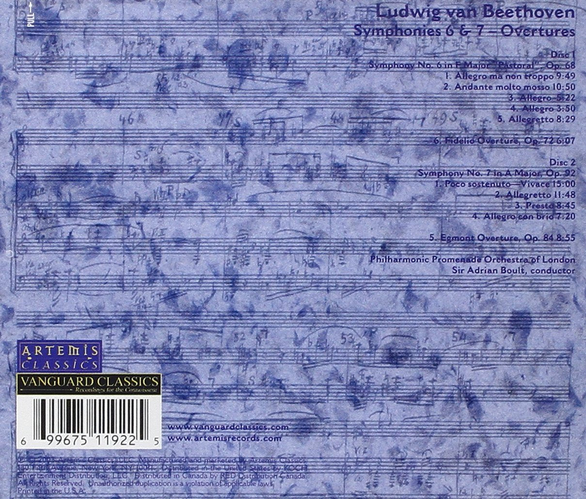 BEETHOVEN: SYMPHONIES 6 & 7 - BOULT, LONDON PHILHARMONIC (2 CDS)