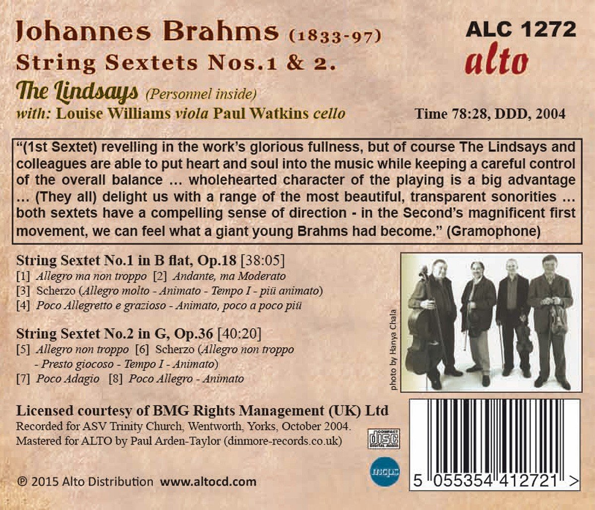 BRAHMS: STRING SEXTETS 1 & 2 - THE LINDSAYS