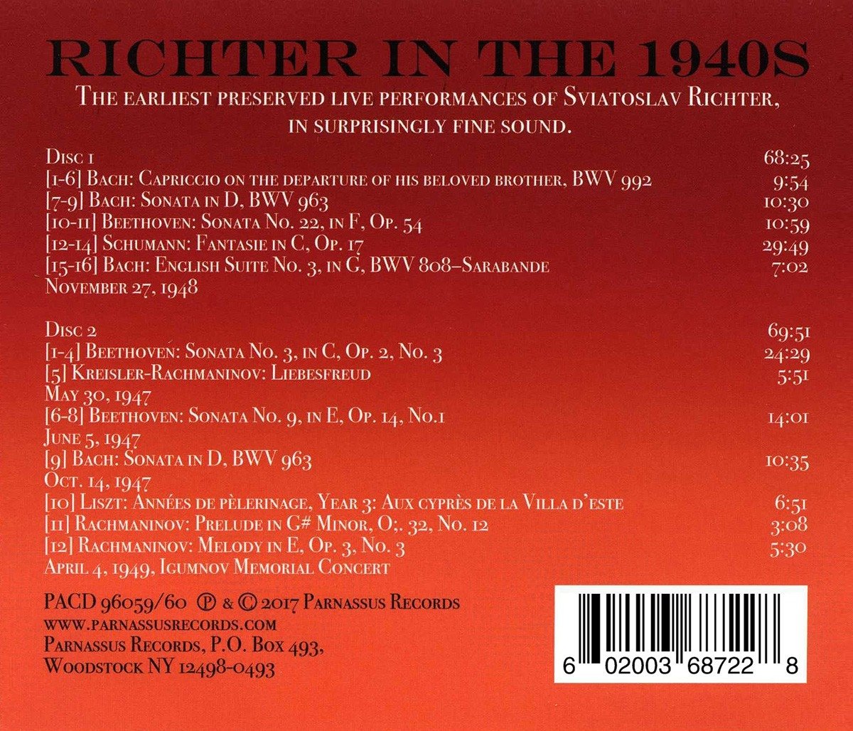 RICHTER IN THE 1940S (2 CDS)