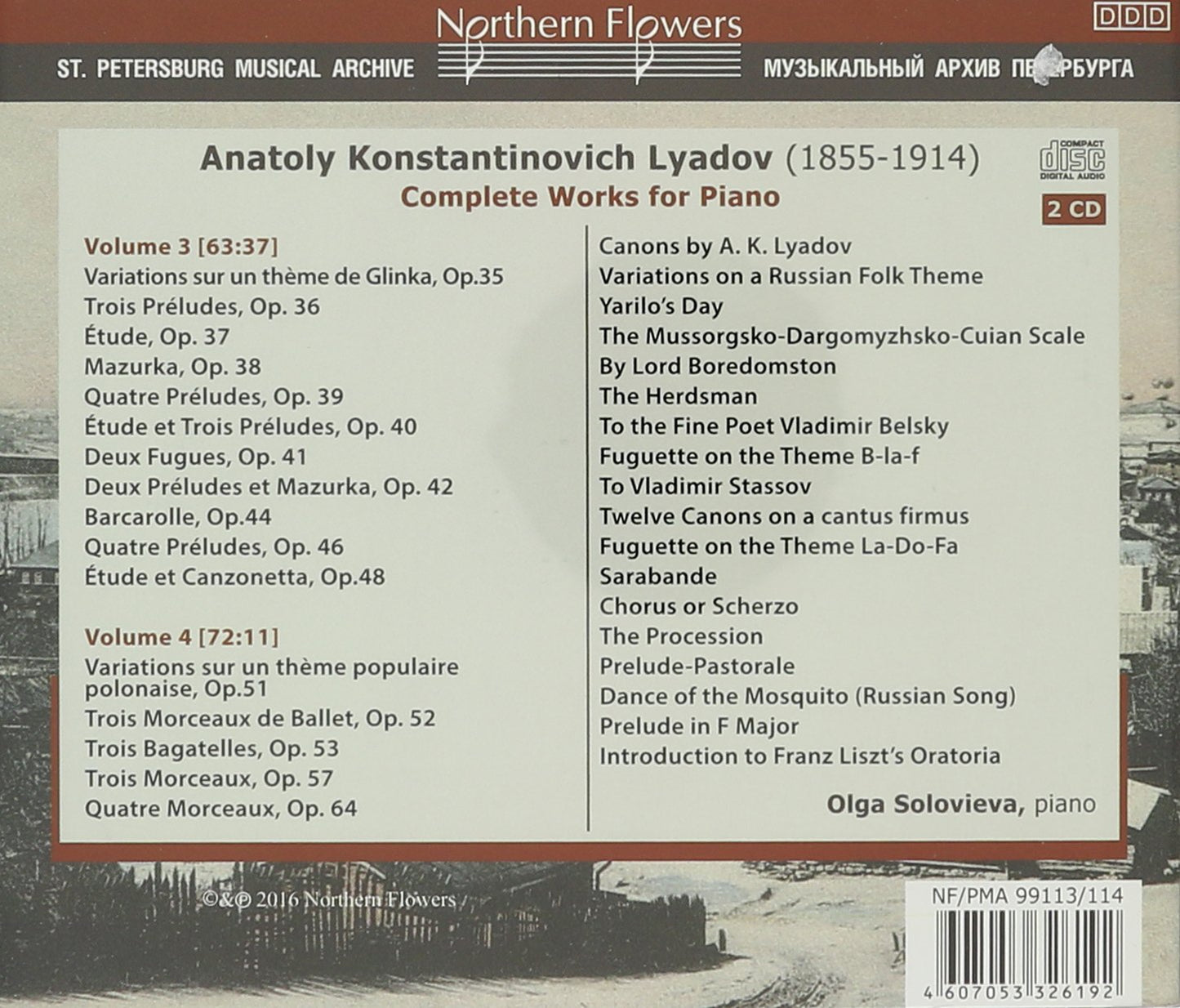 LYADOV: COMPLETE WORKS FOR PIANO, VOLUMES 3 & 4 - SOLOVIOVA (2 CDS)