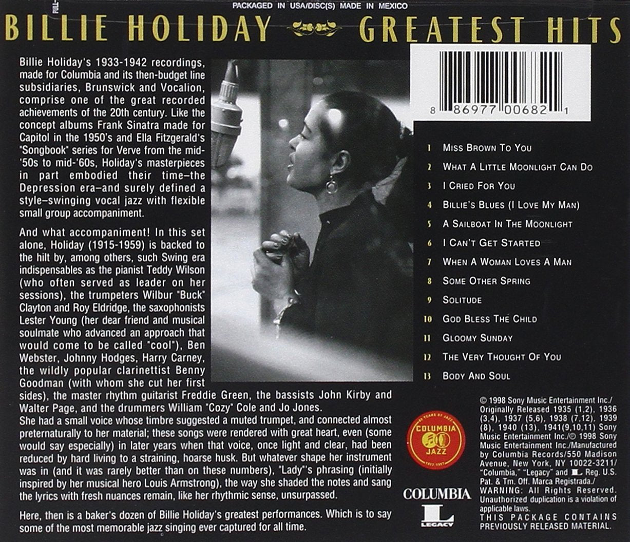 BILLIE HOLIDAY: GREATEST HITS