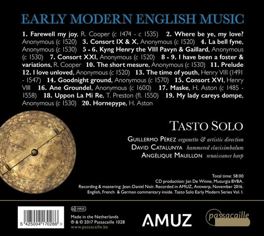 Early Modern English Music (1500-1550) - Tasto Solo