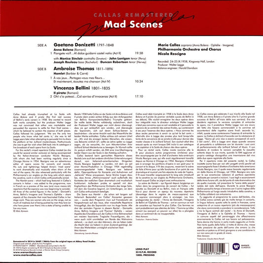MARIA CALLAS: MAD SCENES (VINYL LP)
