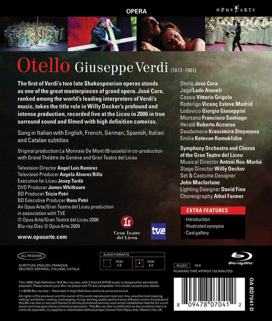 VERDI: OTELLO - Cura, Gran Teatre del Liceu (BluRay)