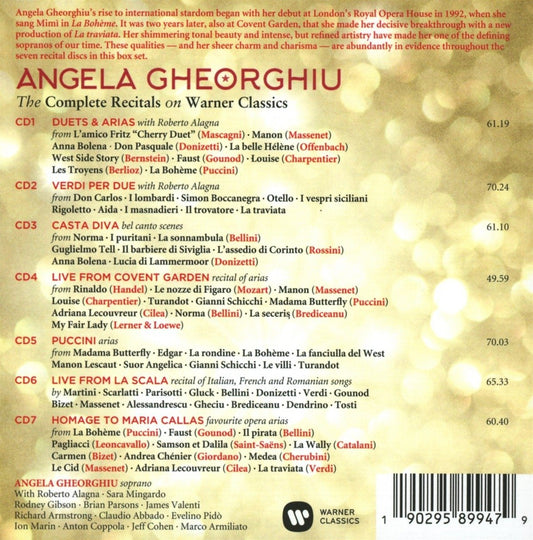 ANGELA GHEORGHIU: Complete Recitals on Warner Classics (7 CDS)