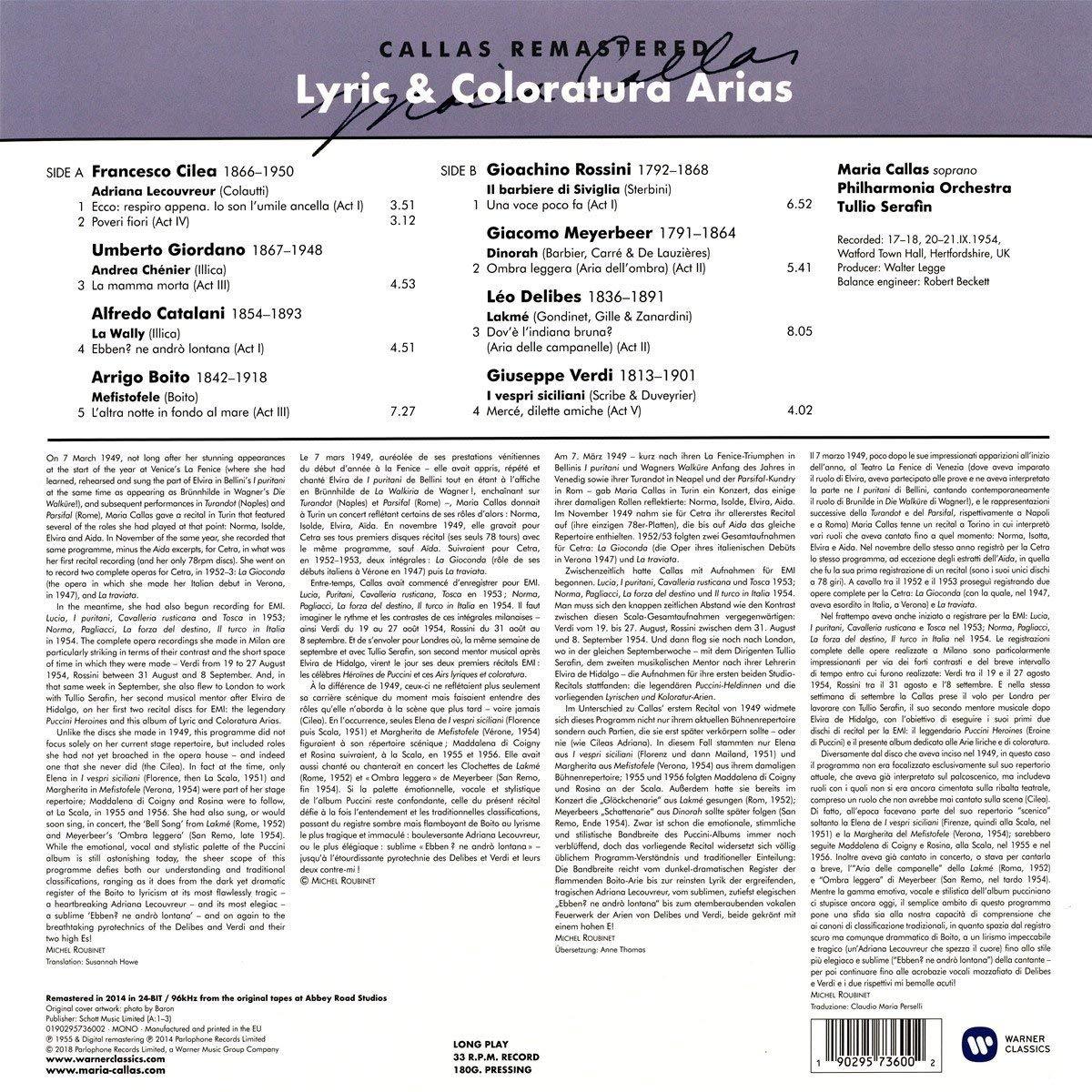Operatic Arias - Maria Callas (VINYL)