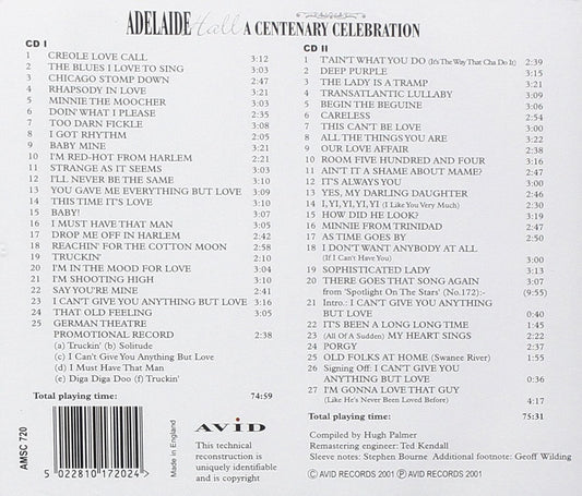 Adelaide Hall: A Centenary Celebration (2 CDs)