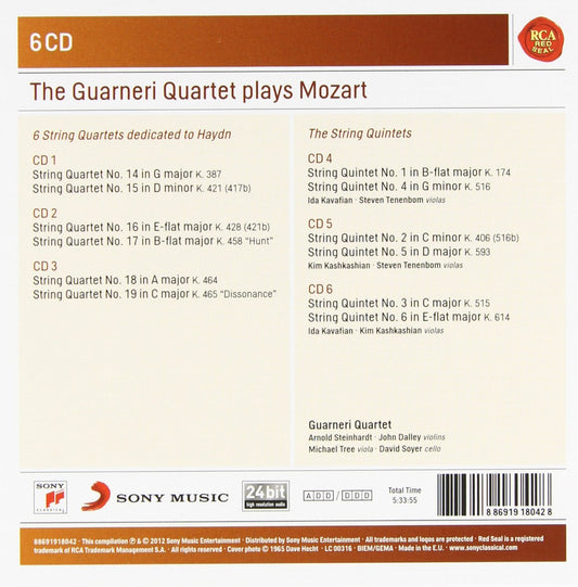 MOZART: QUARTETS AND QUINTETS - Guarneri Quartet (6 CDs)
