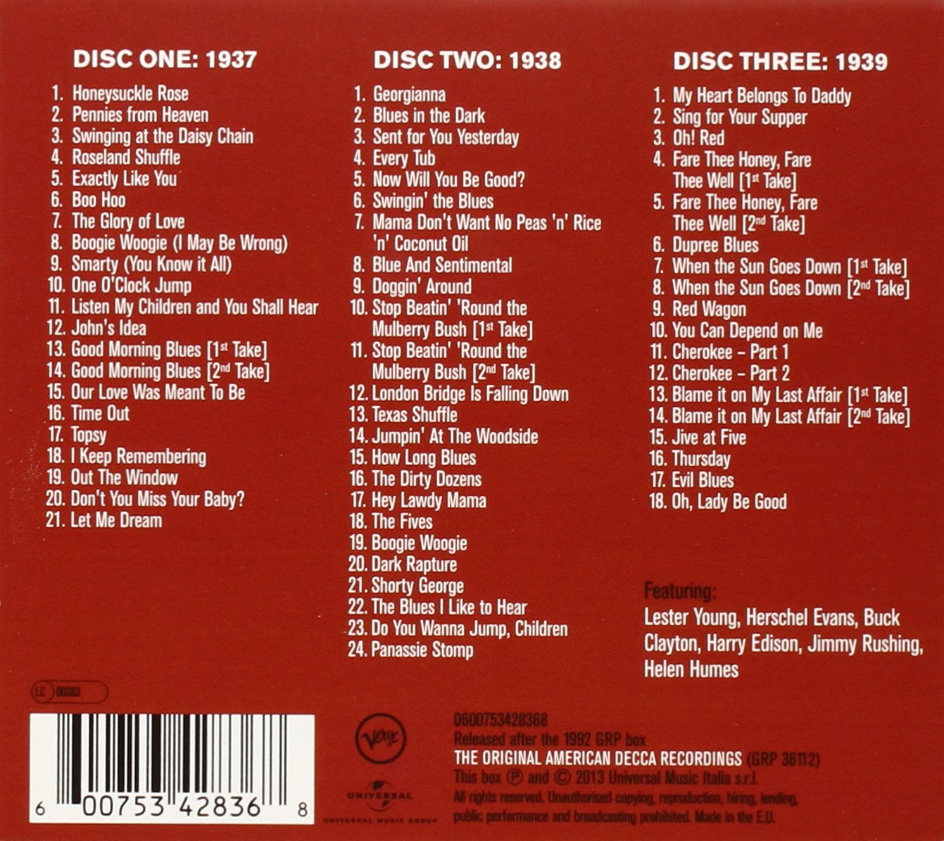 Count Basie: Original American Decca Recordings (3 CDs)