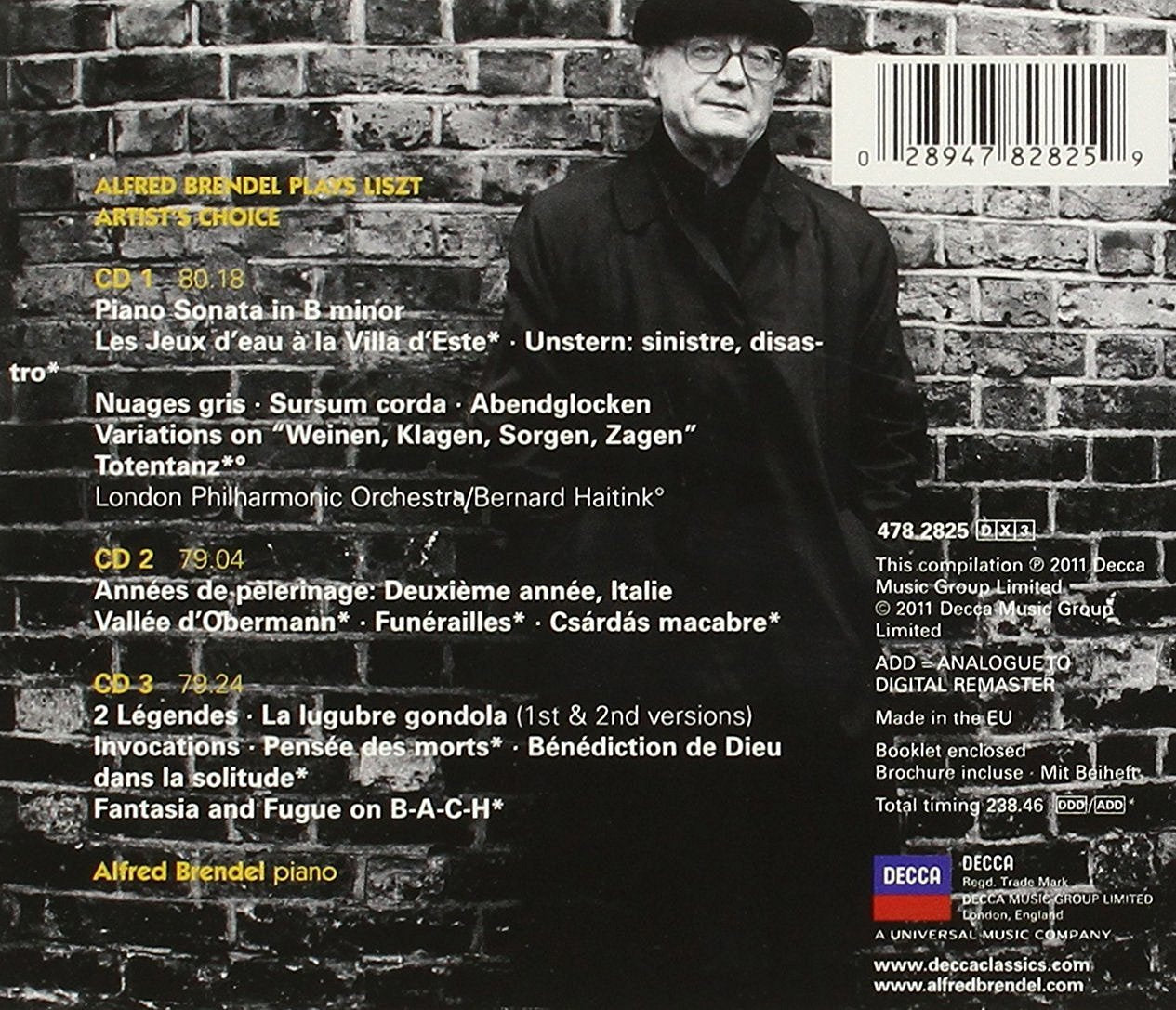 ALFRED BRENDEL: LISZT - ARTIST'S CHOICE (3 CDS)