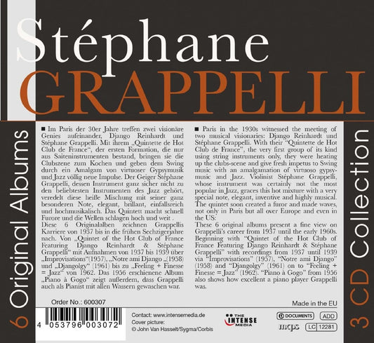 STEPHANE GRAPPELLI - 6 Original Albums (3 CDS)