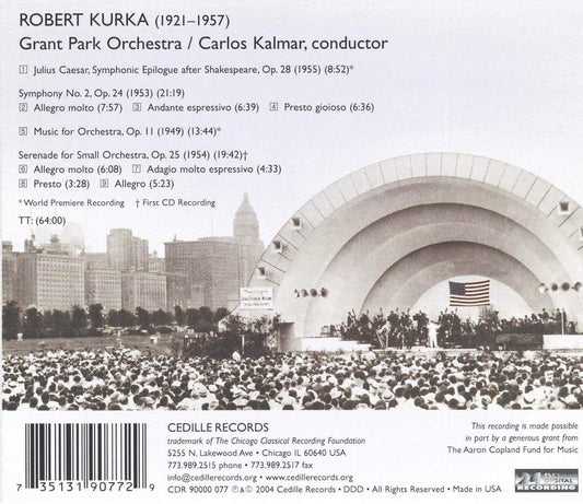 KURKA: SYMPHONY NO. 2 - KALMAR; GRANT PARK ORCHESTRA